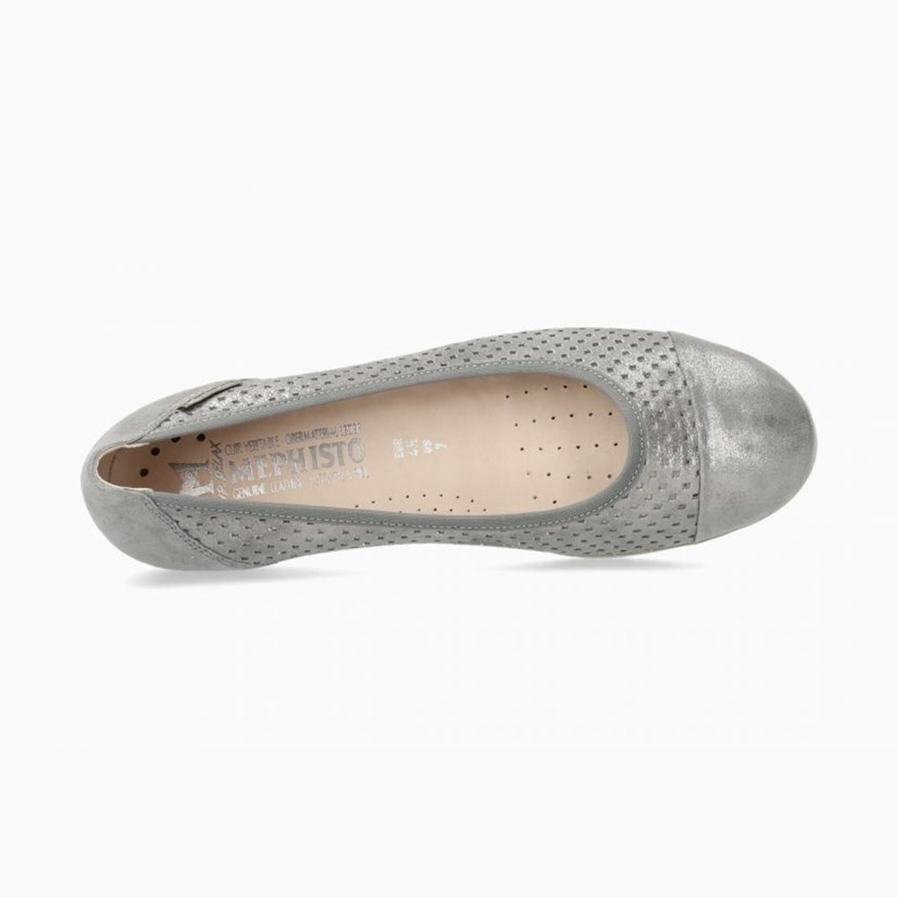 Mephisto Erika Perf Ballerinasko Dame Grå | RKFB-06571