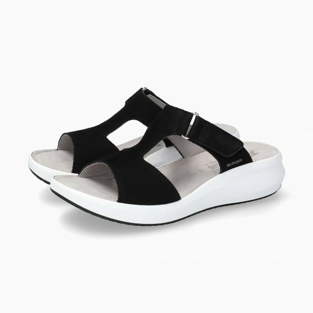 Mephisto Teeny Sandaler Dame Svarte | CJQN-86941