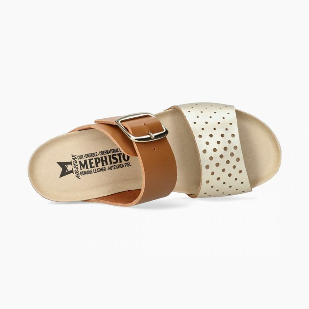 Mephisto Valencia Sandaler Dame Brown/Sliver | YJFG-27308