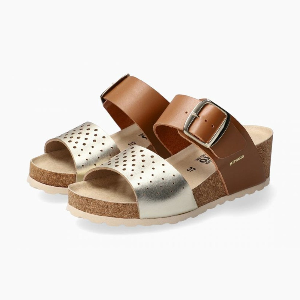 Mephisto Valencia Sandaler Dame Brown/Sliver | YJFG-27308