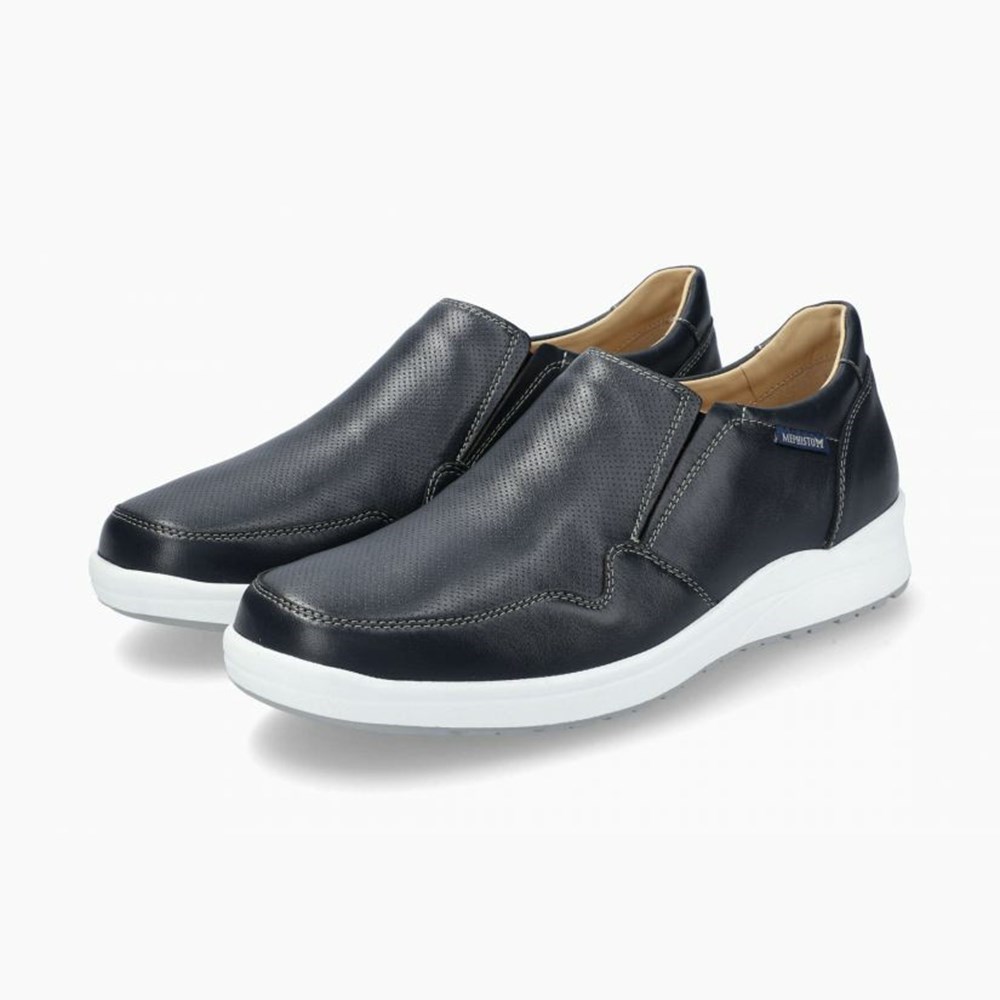 Mephisto Valter Slip On Herre Marineblå | YXWC-83197